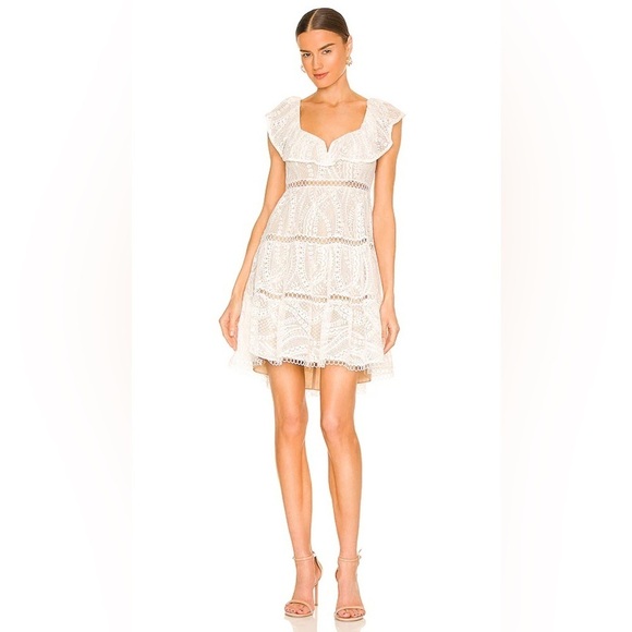 Saylor White Lace Karalyn Mini Dress Womens S - Picture 1 of 9